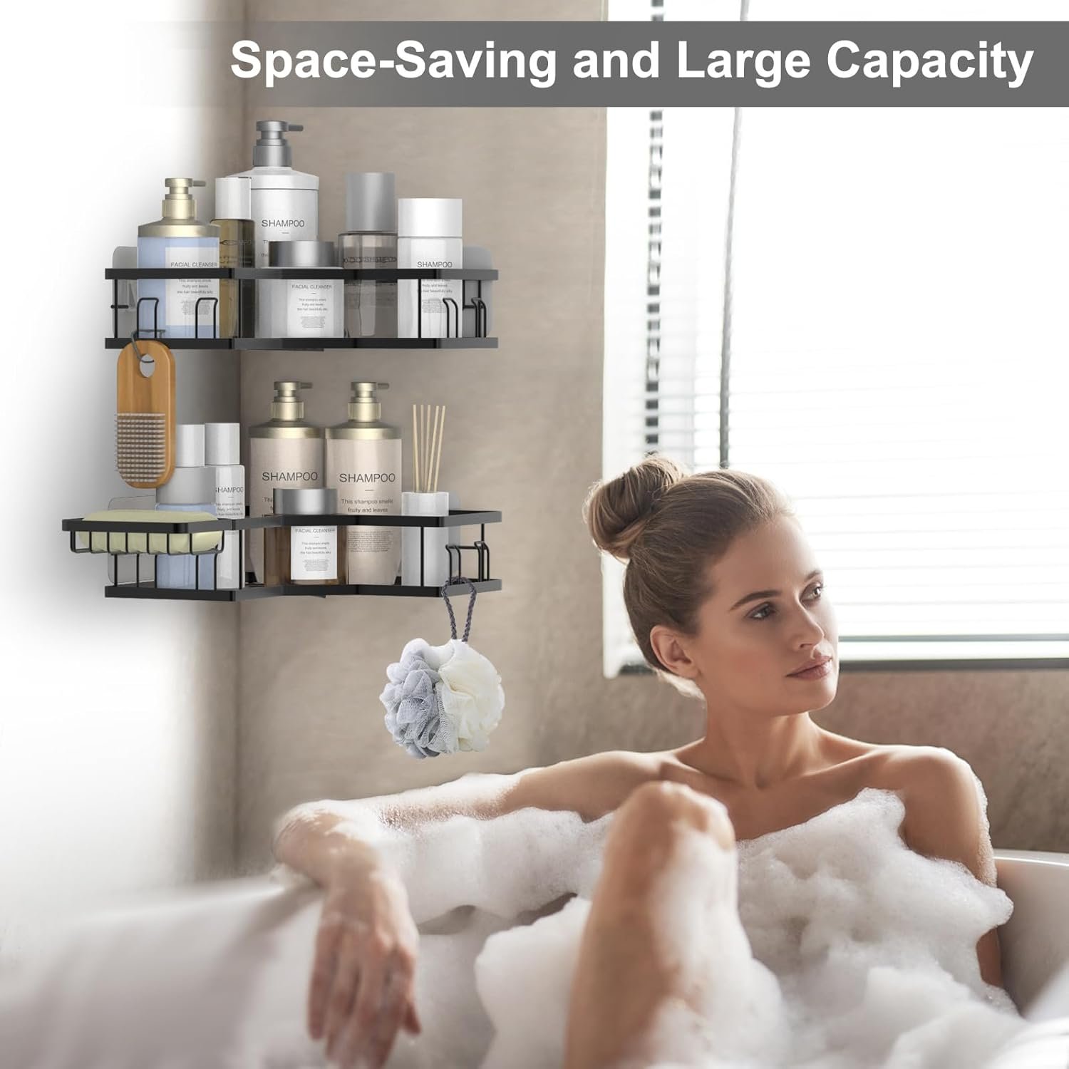 Stainless Steel Corner Shelf Organizer – Space-Saving & Durable (2 Pc)
