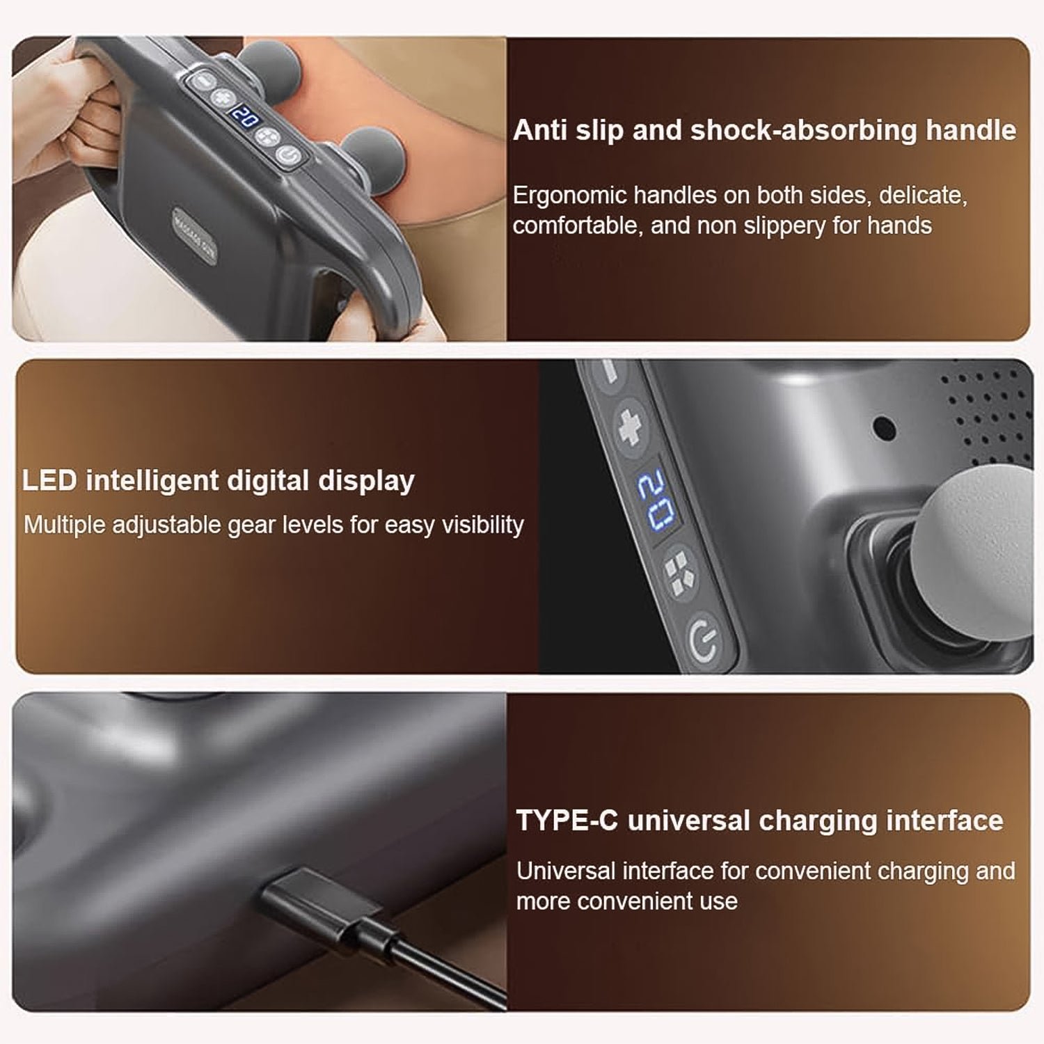Deep Tissue Massage Gun – 4-Head Portable | Velvet Wellness