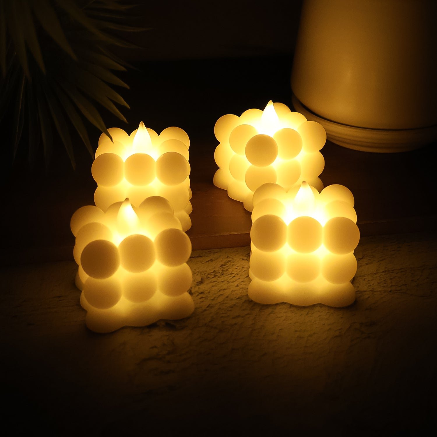 LED Flameless Cube Candles – Set of 24 Decorative Lights