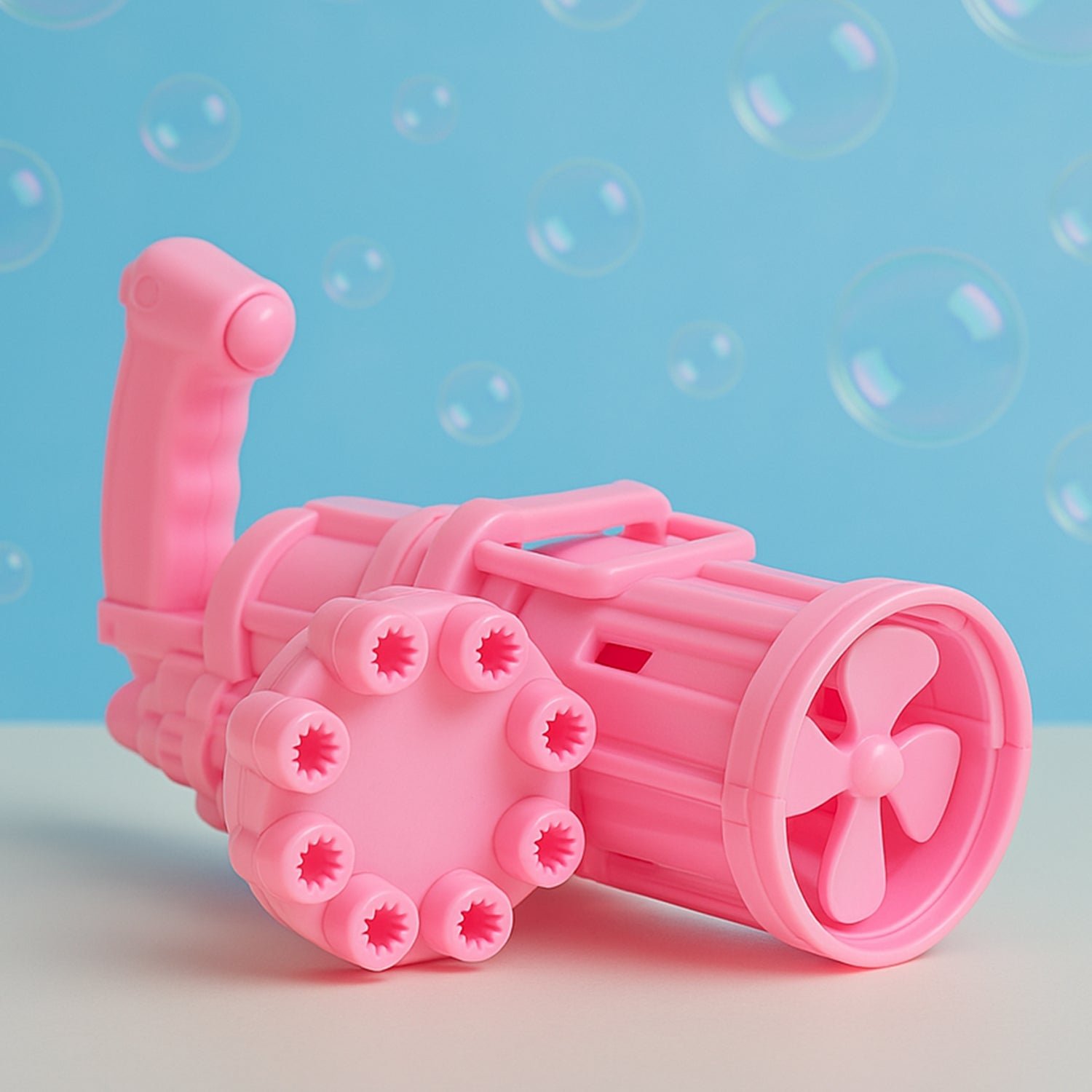 Bubble Gun Toy – 8-Hole Automatic Bubble Maker | Play & Move