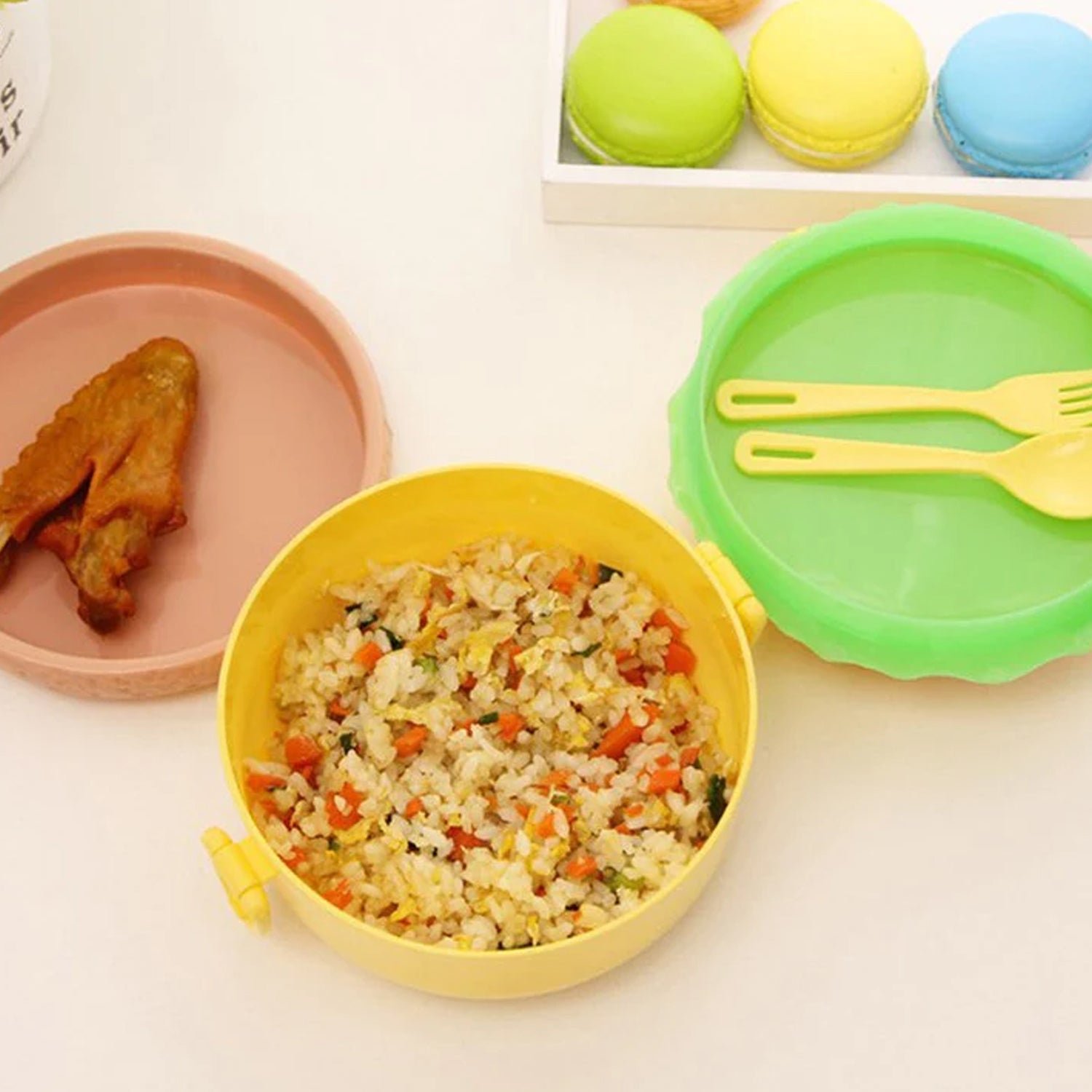 Burger Shape Lunch Box – Double Layer 1000ml for Kids | Lunchie Bunchie