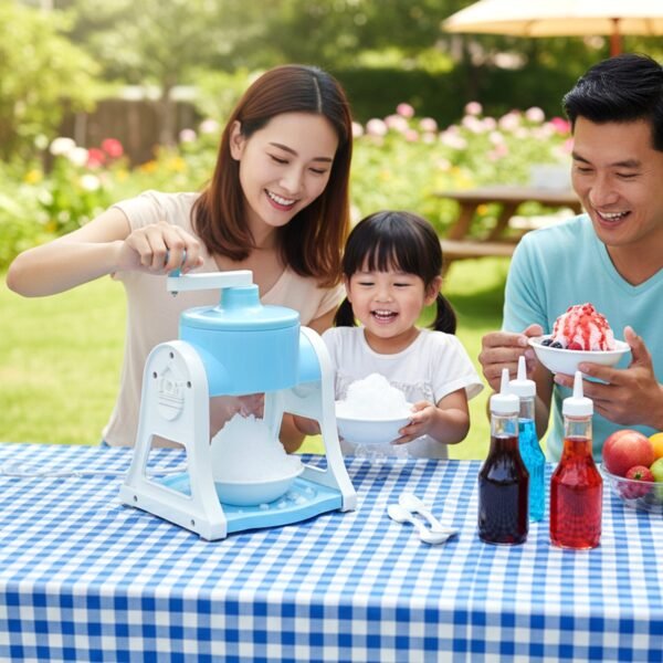 Manual Ice Gola Maker – Portable Blue Ice Slush Machine
