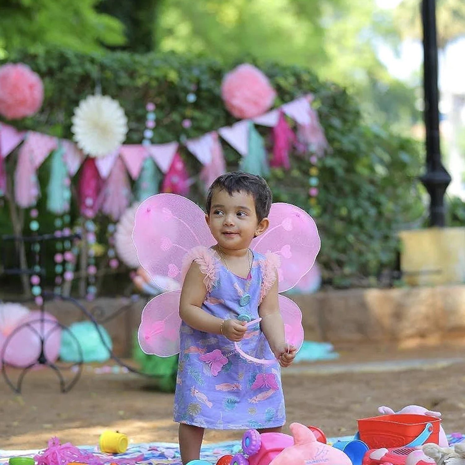 Baby Girl Butterfly Wings – Multi-Color Fairy Costume Set | Little Fashionistas