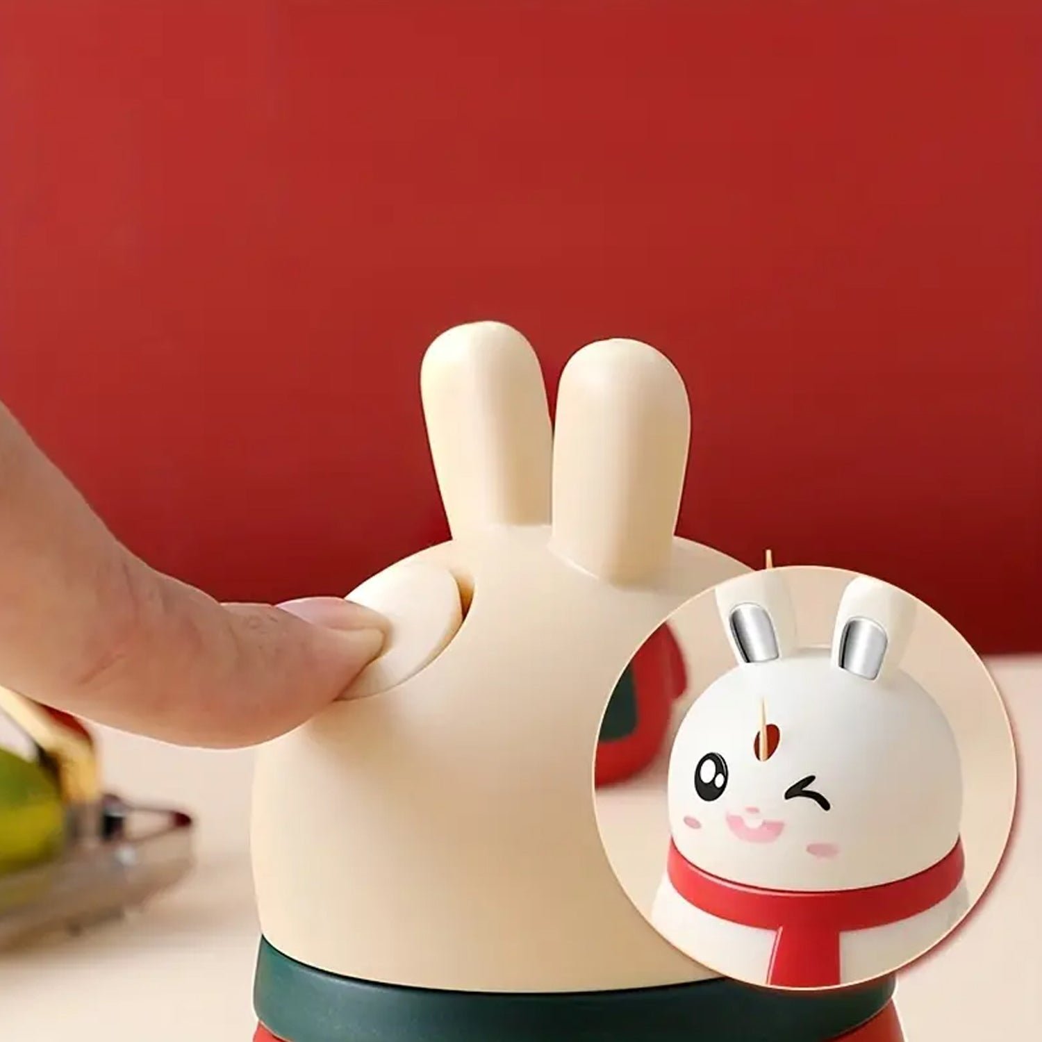 Rabbit Toothpick Dispenser – Automatic Press Design | Organivo