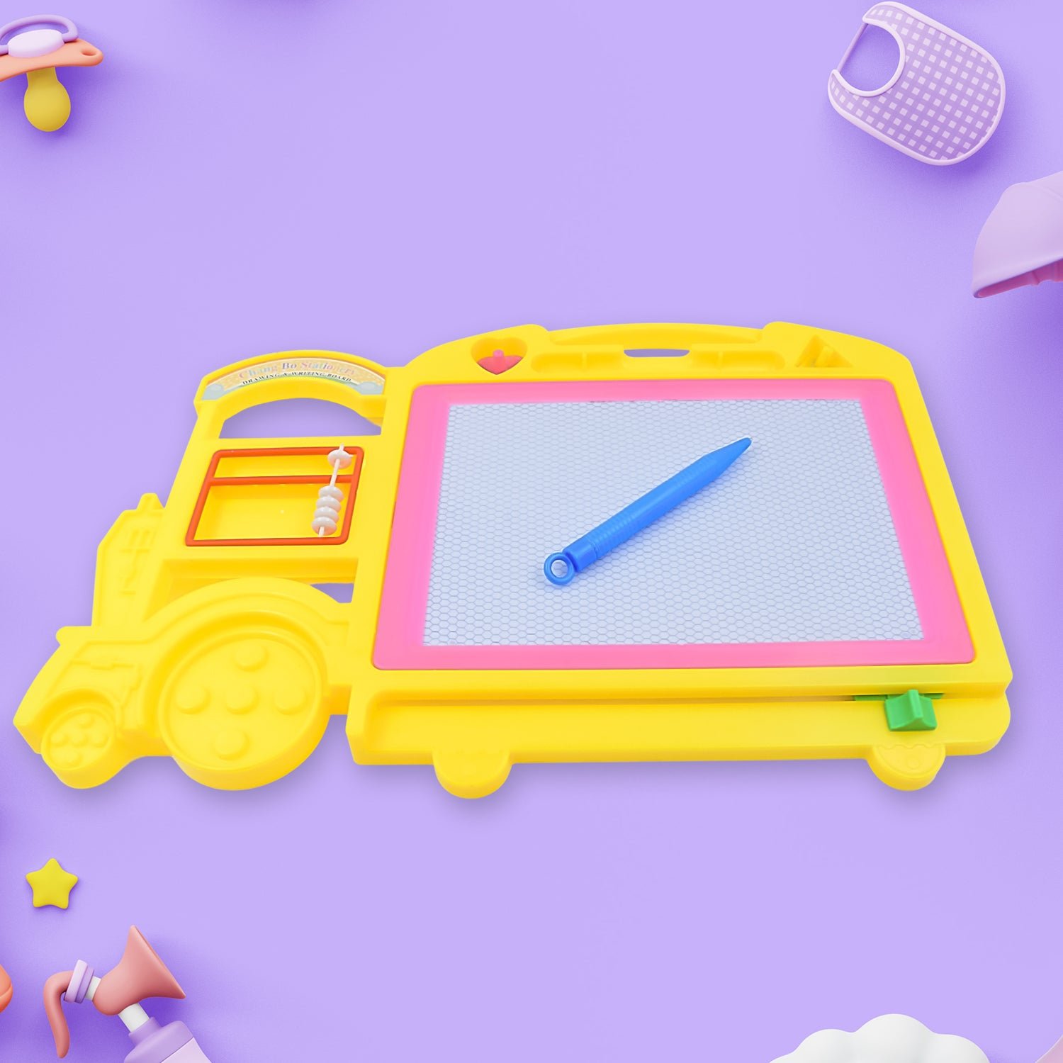 Kids Drawing Board – Bus Shape Erasable Slate | Inventive Play