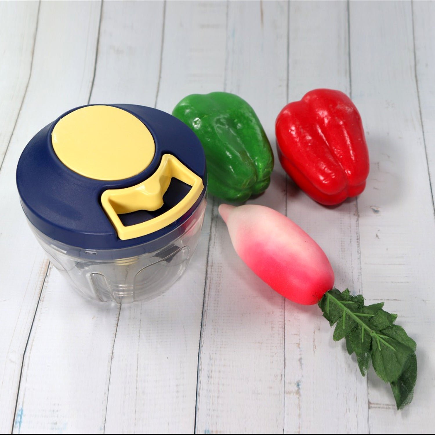 Vegetable Chopper – 4 Blades, 650ml Capacity | CookAura