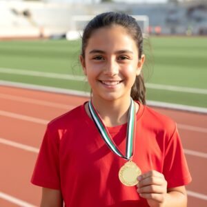 Gold Winner Medal with Tricolor Ribbon – Elegant Sports Award