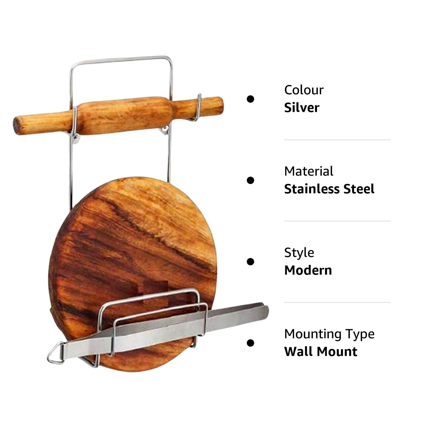 Stainless Steel Chakla Belan Chimta Stand – Kitchen Organizer | CookAura