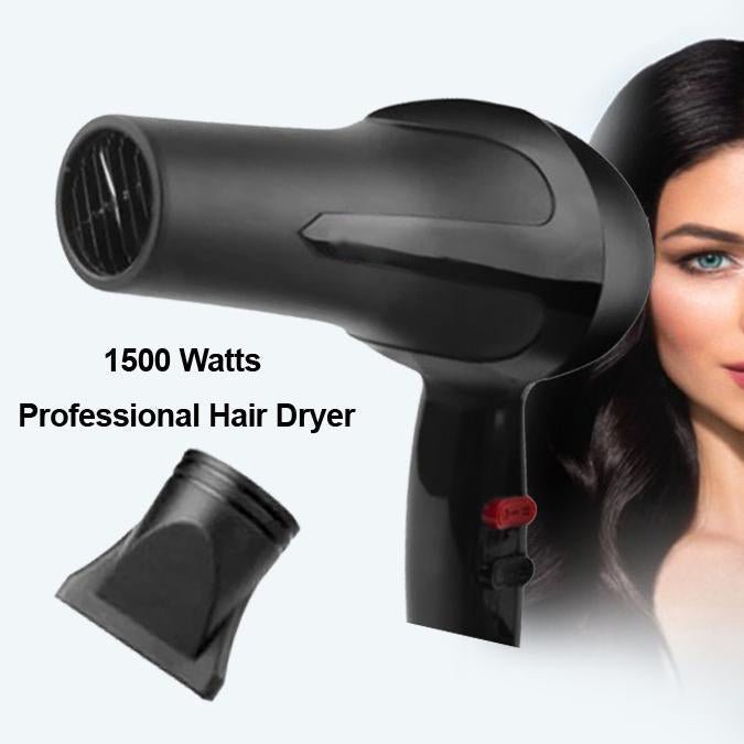 Professional Hair Dryer – 1500W Hot & Cold, Black | Calm & Curl