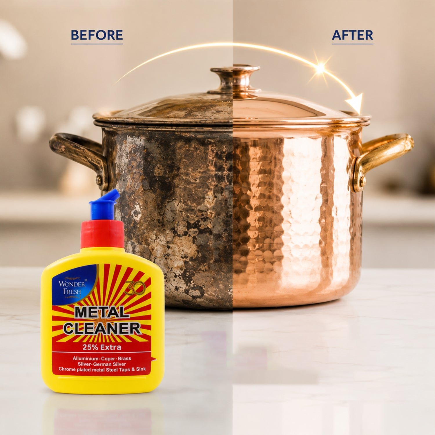 Metal Cleaner – Polish & Rust Remover 250ml | Wonder Fresh