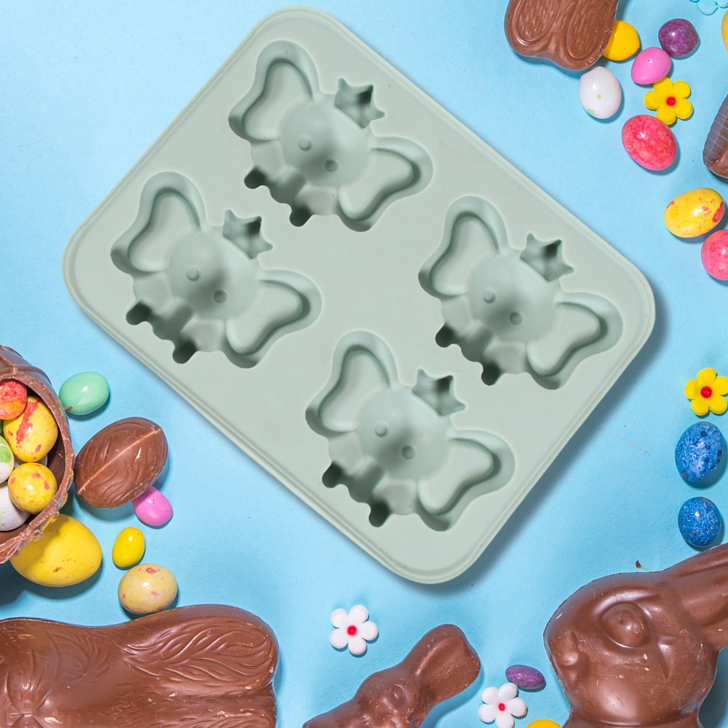 Cartoon Ice Cube Tray – 4-Grid Silicone Mould | Indo Glow