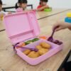 Leak Proof Lunch Box with 3 Compartments and Spoon Set