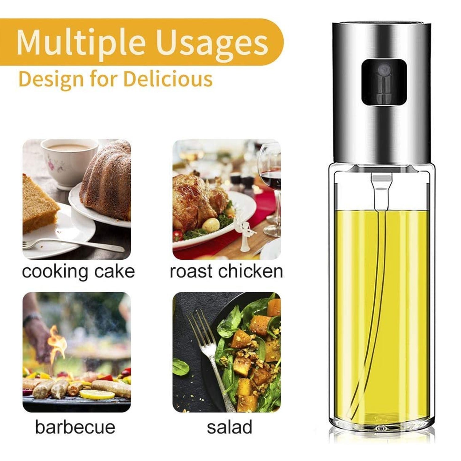 Oil Sprayer Dispenser – 100ml Glass Bottle for Cooking | Own Hydrate