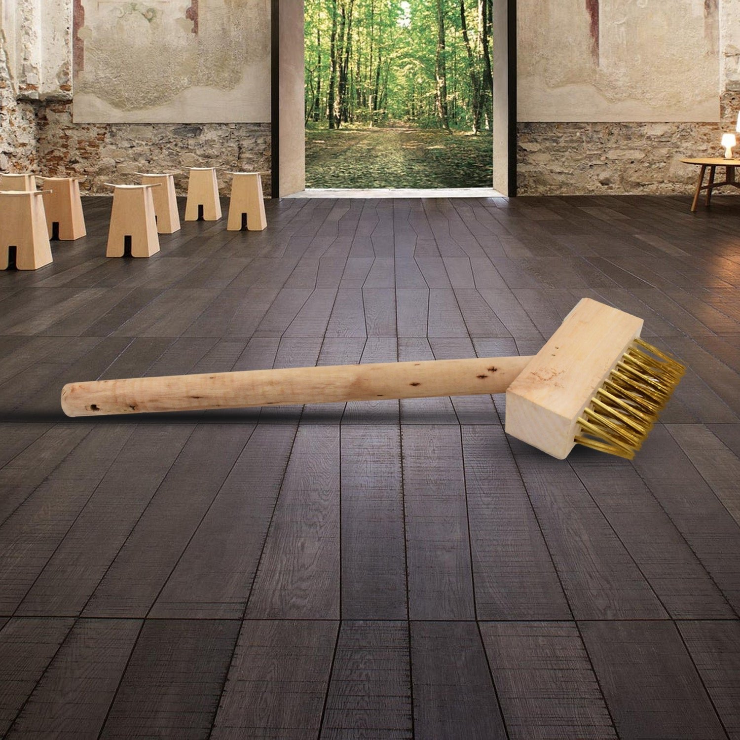 Paving Brush – Wooden Block Patio Weed Remover | ToolMate Pro