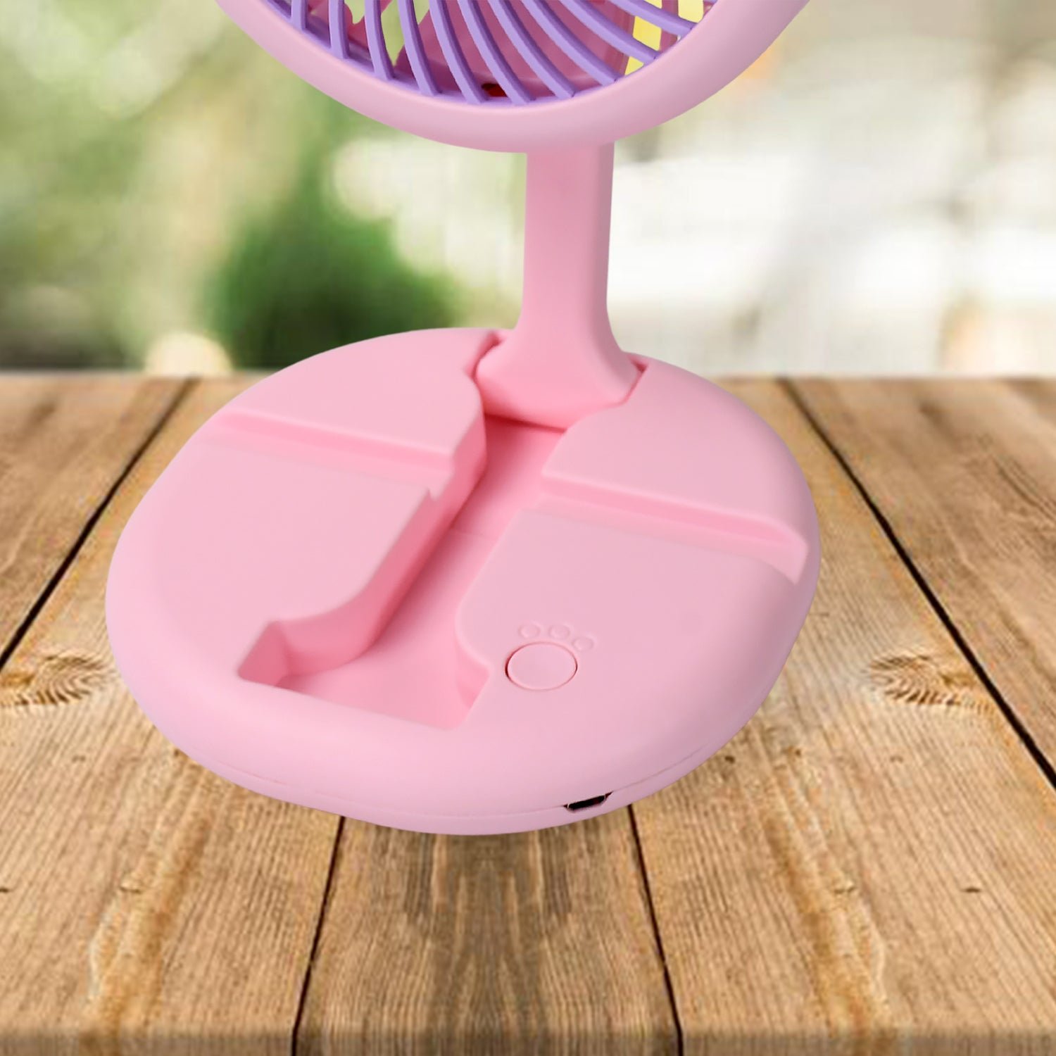Portable Fan with LED Light – USB Rechargeable & Foldable | FitFuzion