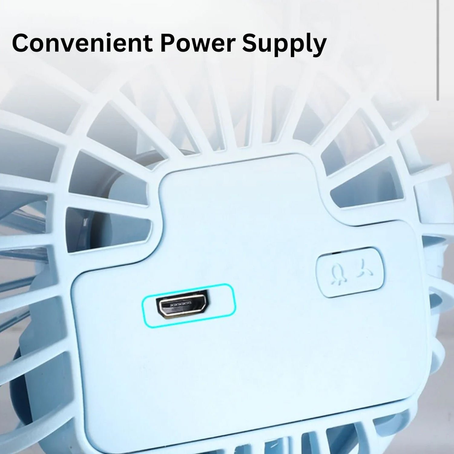 Portable Clip-on Fan – USB, 3-Speed, Light & Spray |