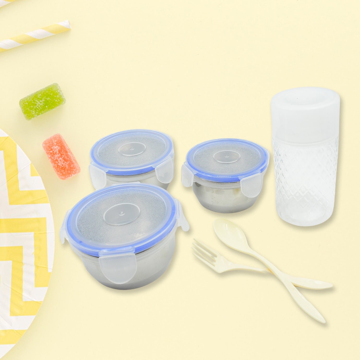 Insulated Lunch Box Set – 6-in-1 Stainless Steel Tiffin | Lunchie Bunchie