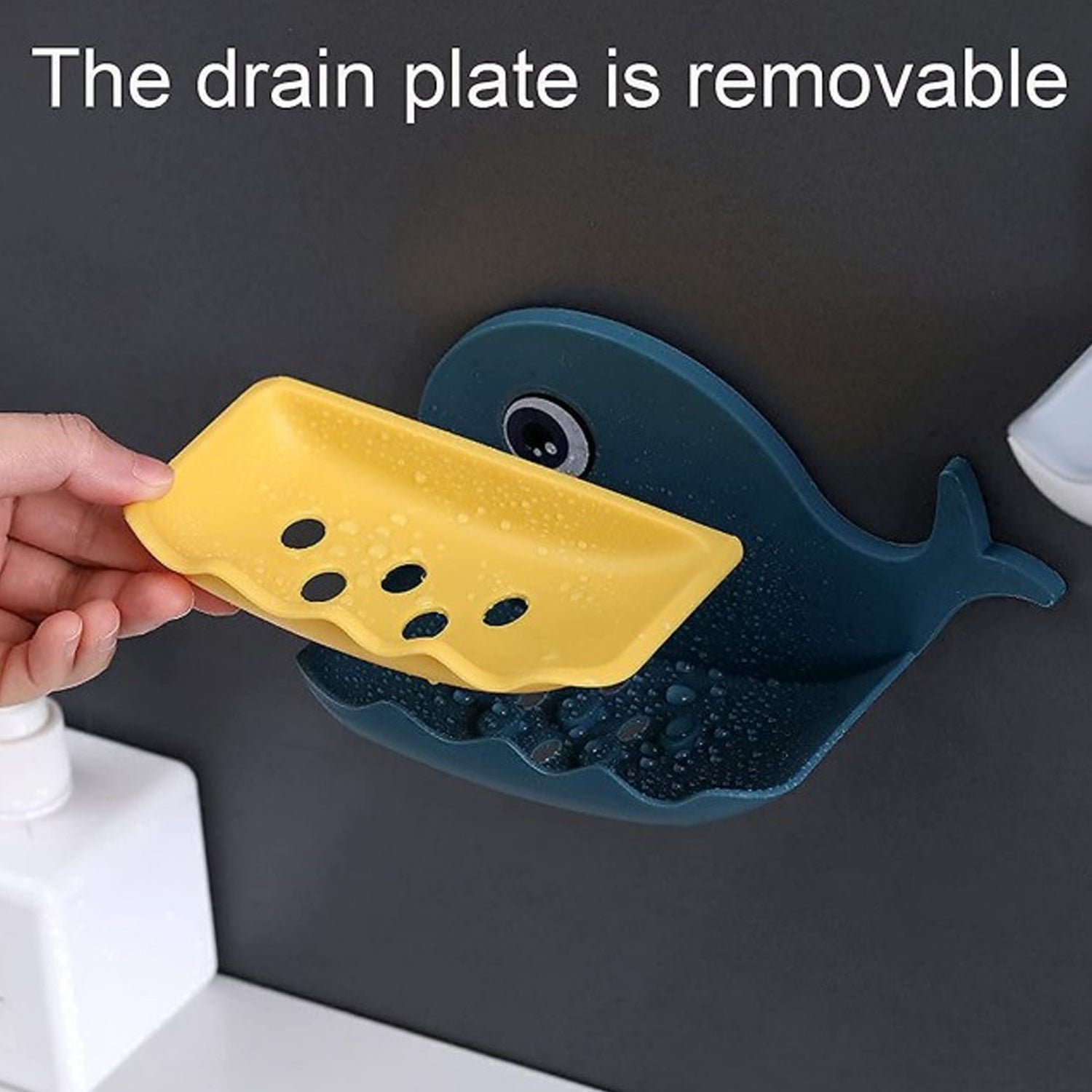 Wall Mounted Soap Holder – Fish Shape Double Layer Adhesive | VelvetBubbles