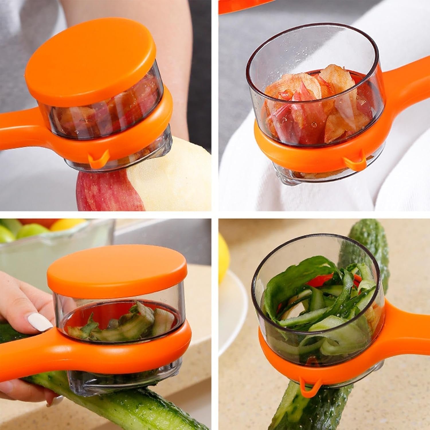 Stainless Steel Peeler with Container – Ergonomic Kitchen Tool