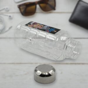 Mukhwas Bottle – Transparent Plastic with Steel Cap | Velvet Wheels