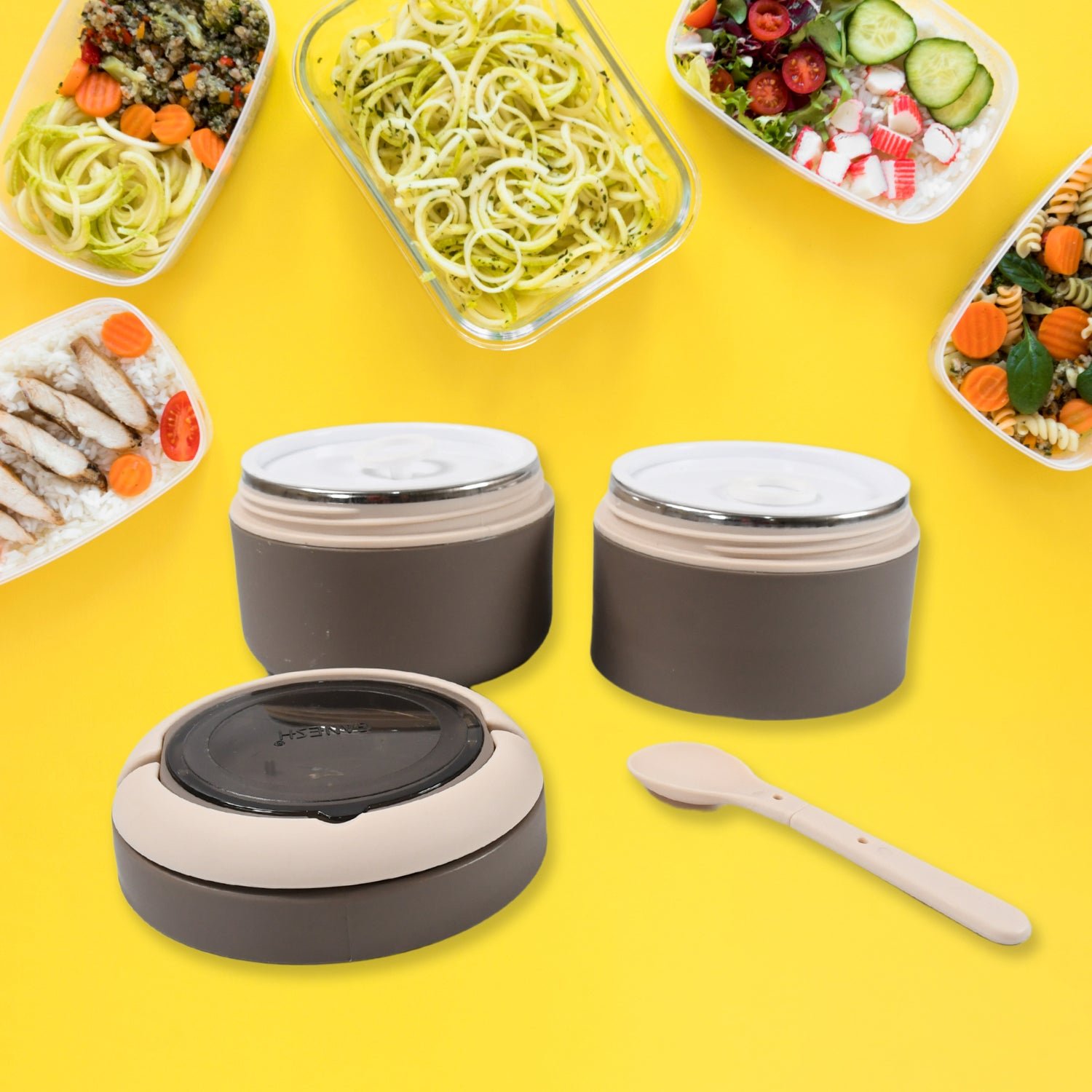 Stainless Steel Lunch Box – 2-Layer Leak-Proof for Office & School | Ganesh