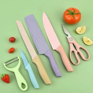 Kitchen Knife Set – Professional 6 Pc Steel with Storage | CookAura