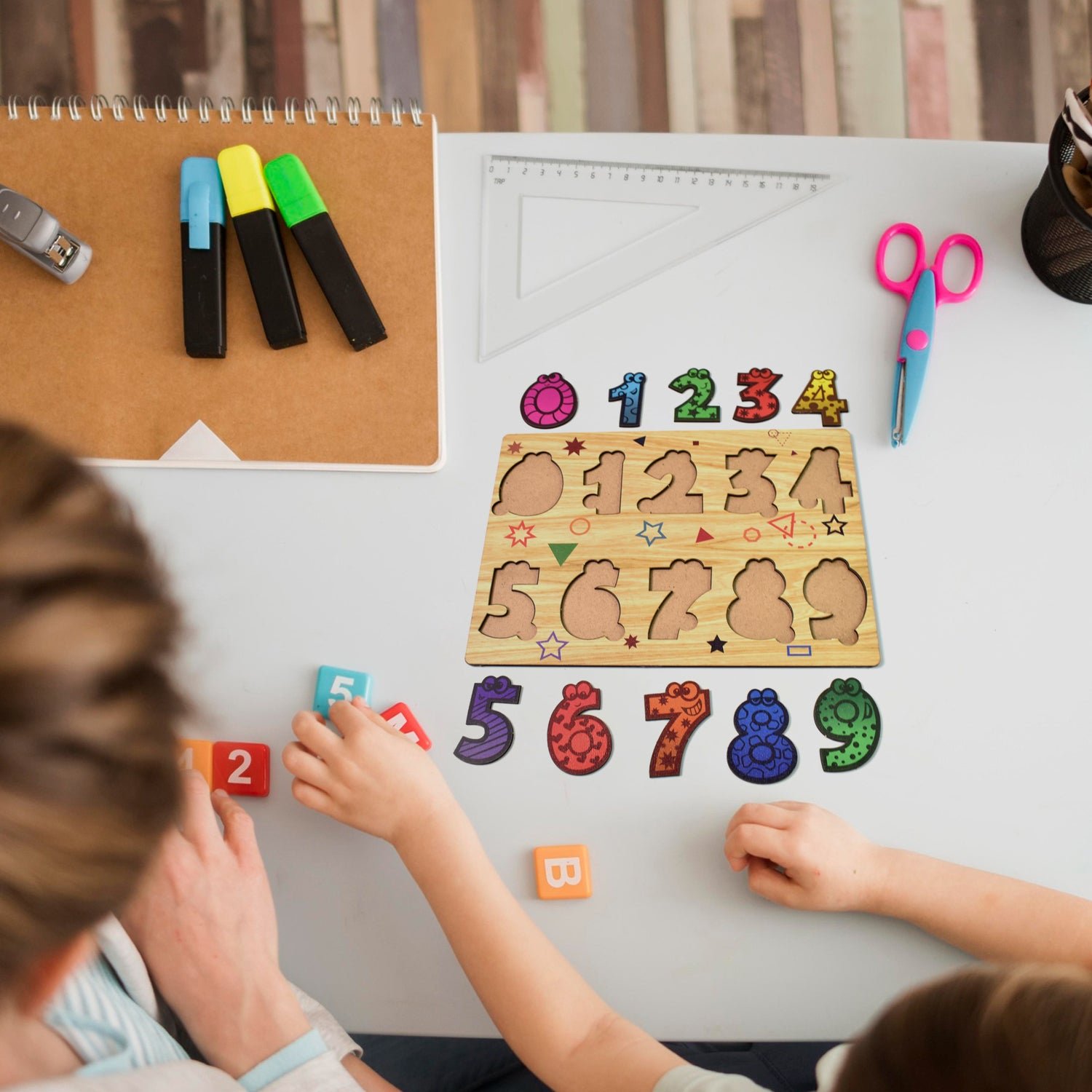 Wooden Number Puzzle – Early Learning Board | Inventive Play