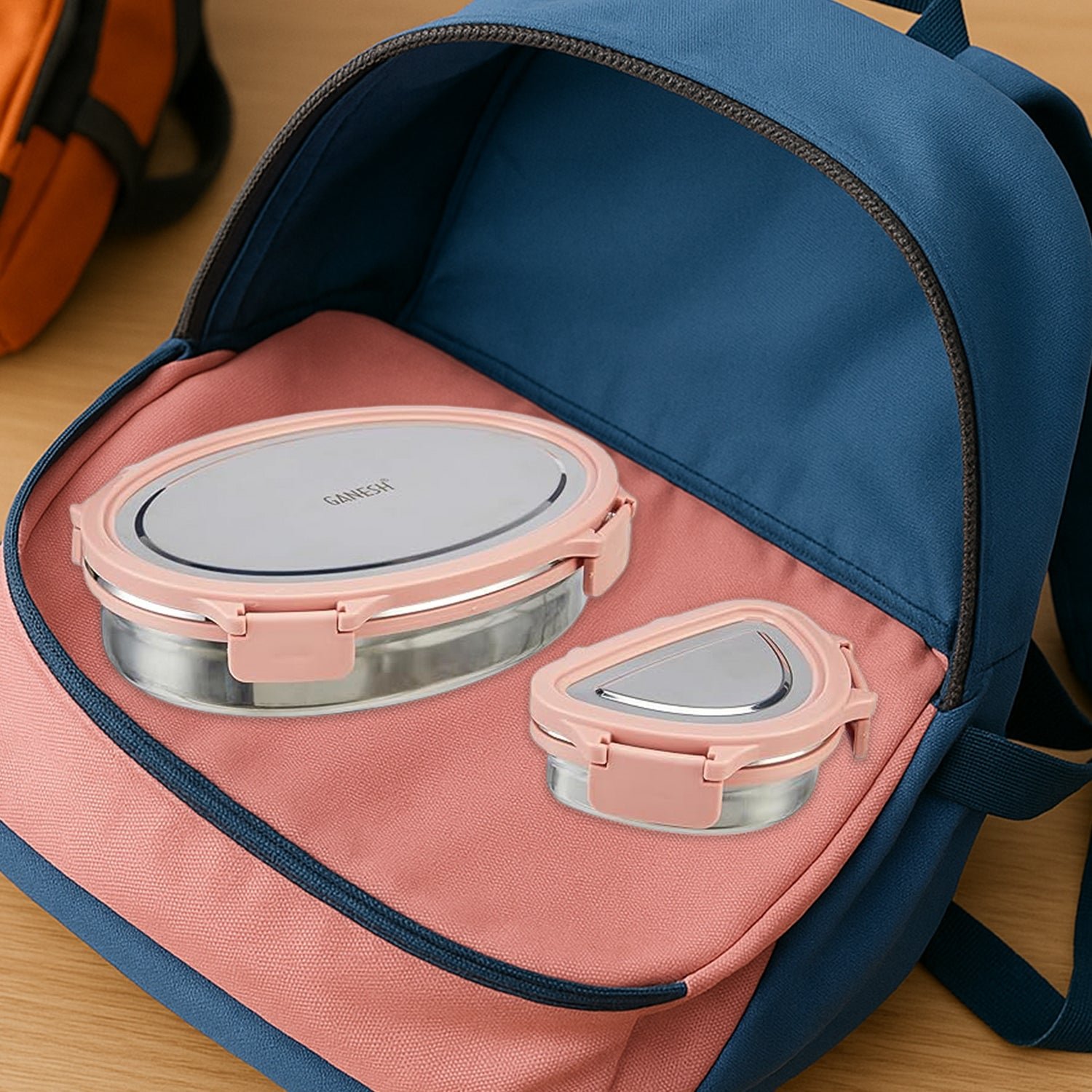 Stainless Steel Lunch Box Set – Leakproof & Durable 2-Piece