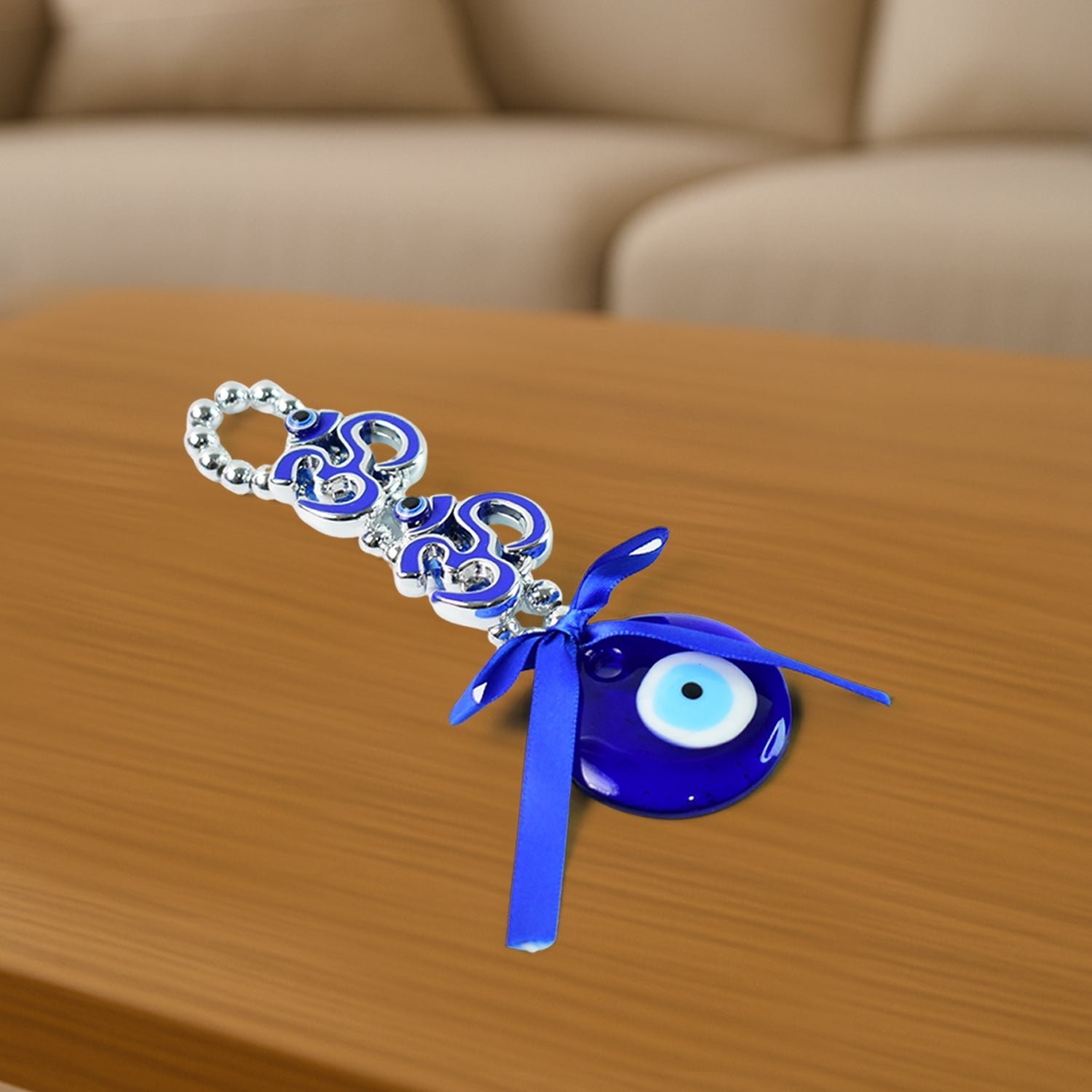 Double OM Evil Eye Hanging – Spiritual Protection Decor