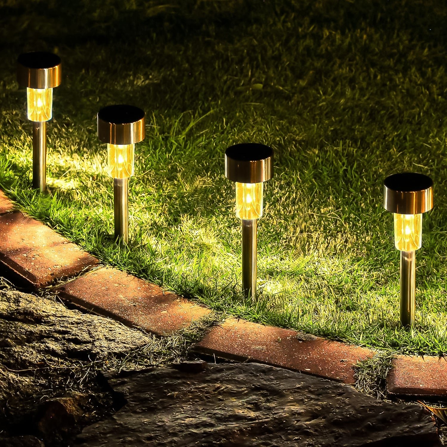 Solar Garden Pathway Lights – Durable Stainless Steel Outdoor LEDs