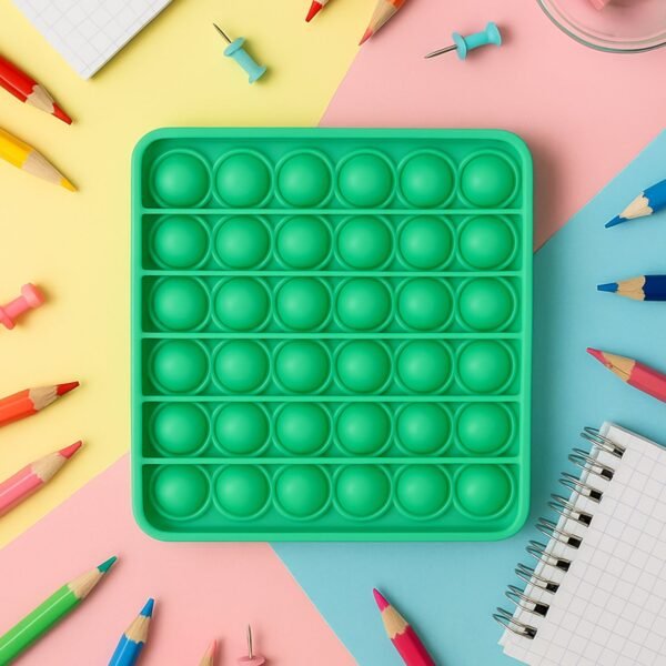 Stress Relief Silicone Pop It Fidget Toy – Durable & Portable