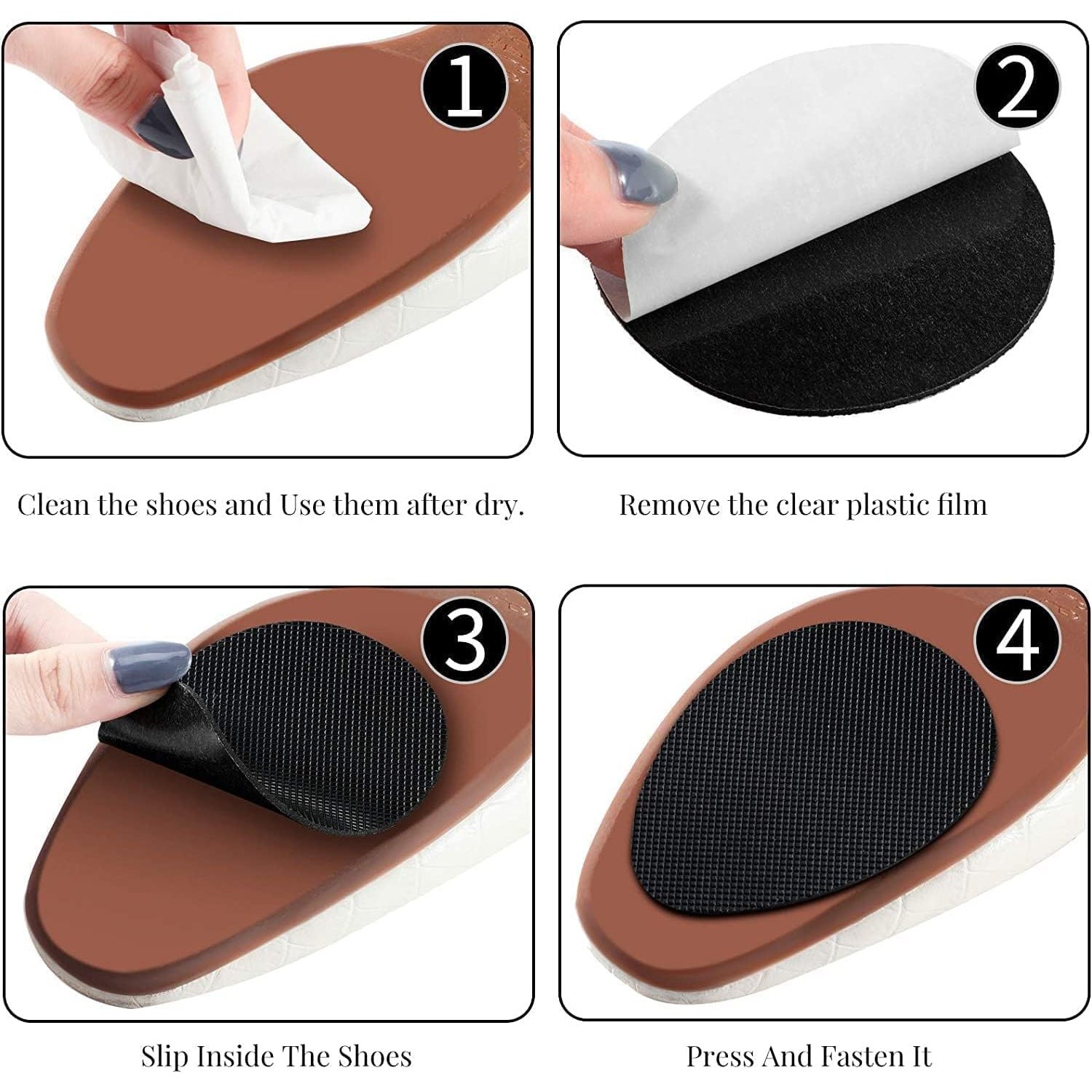 Non-Slip Shoe Pads – Rubber Sole Protectors for Heels | Velvet Wellness