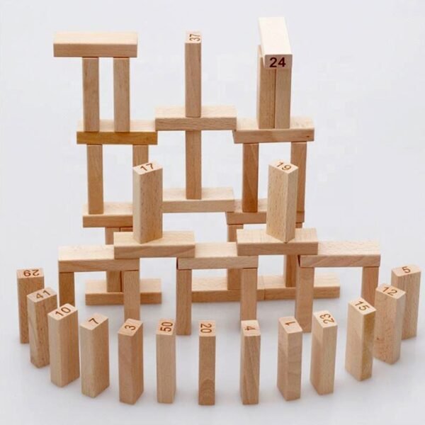 Wooden Tumbling Tower Game – 48pc Family Stacking Blocks | Puzzle Vista