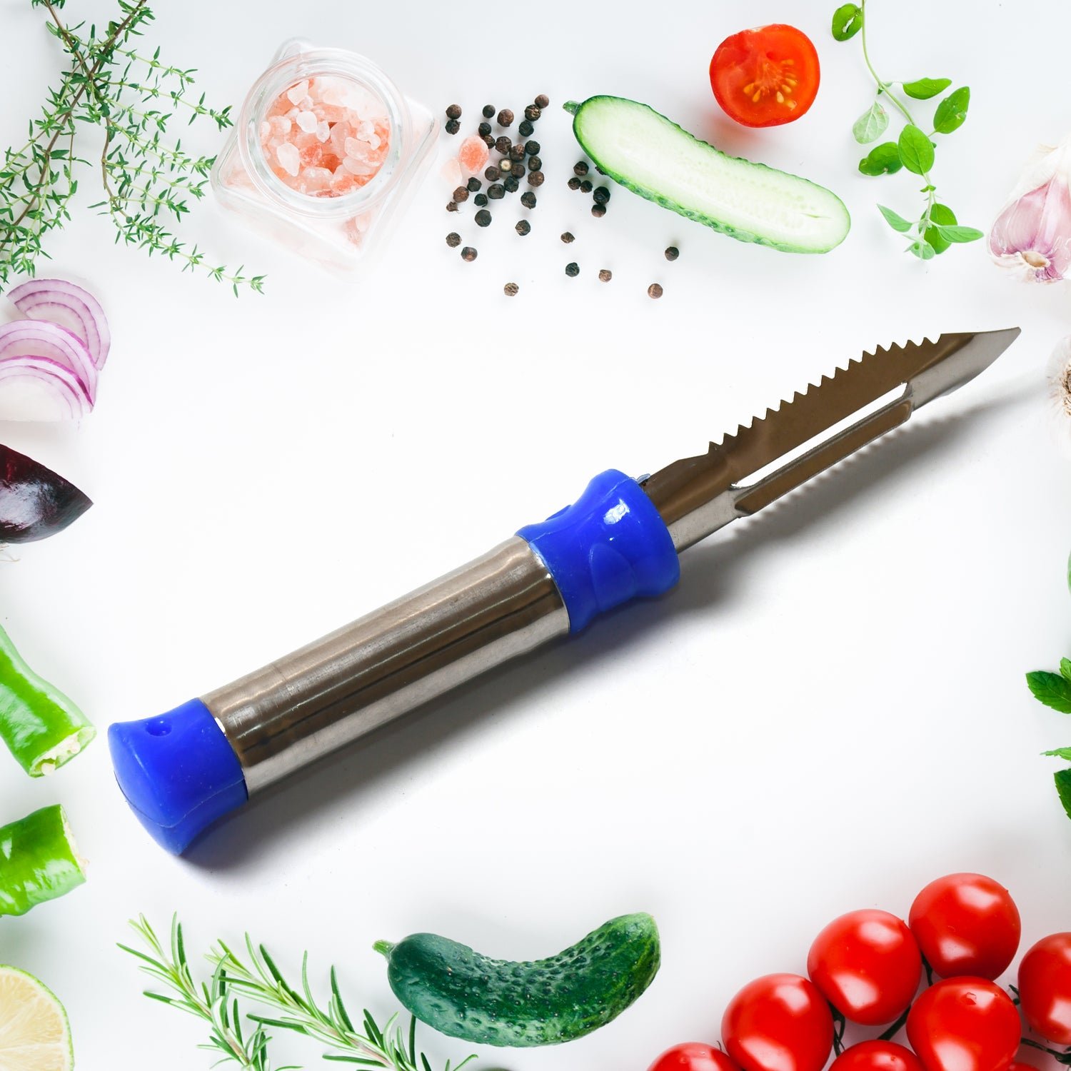 Stainless Steel Vegetable Peeler – 2-in-1 Dual Blade | Indo Glow