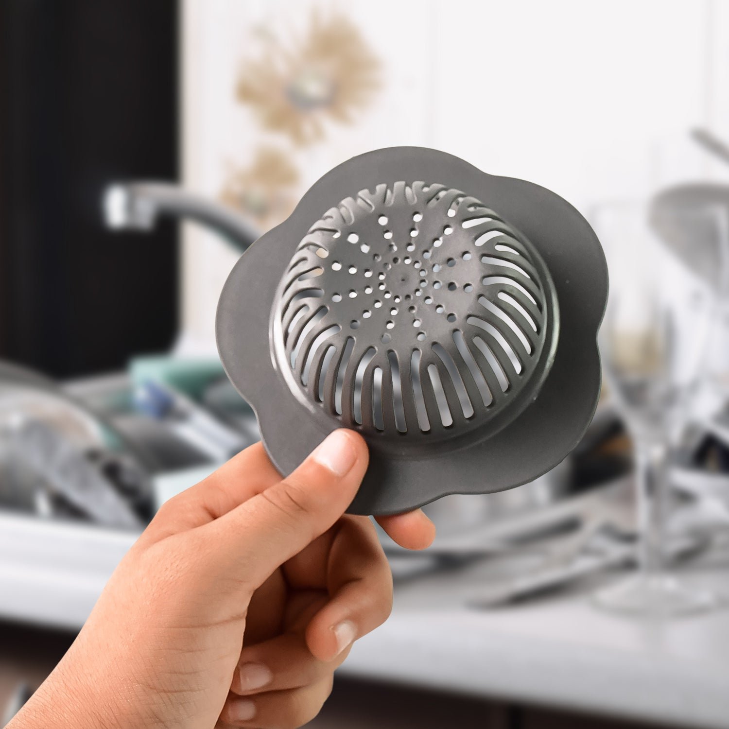 Durable Plastic Sink Strainer – Reusable Flower Pattern