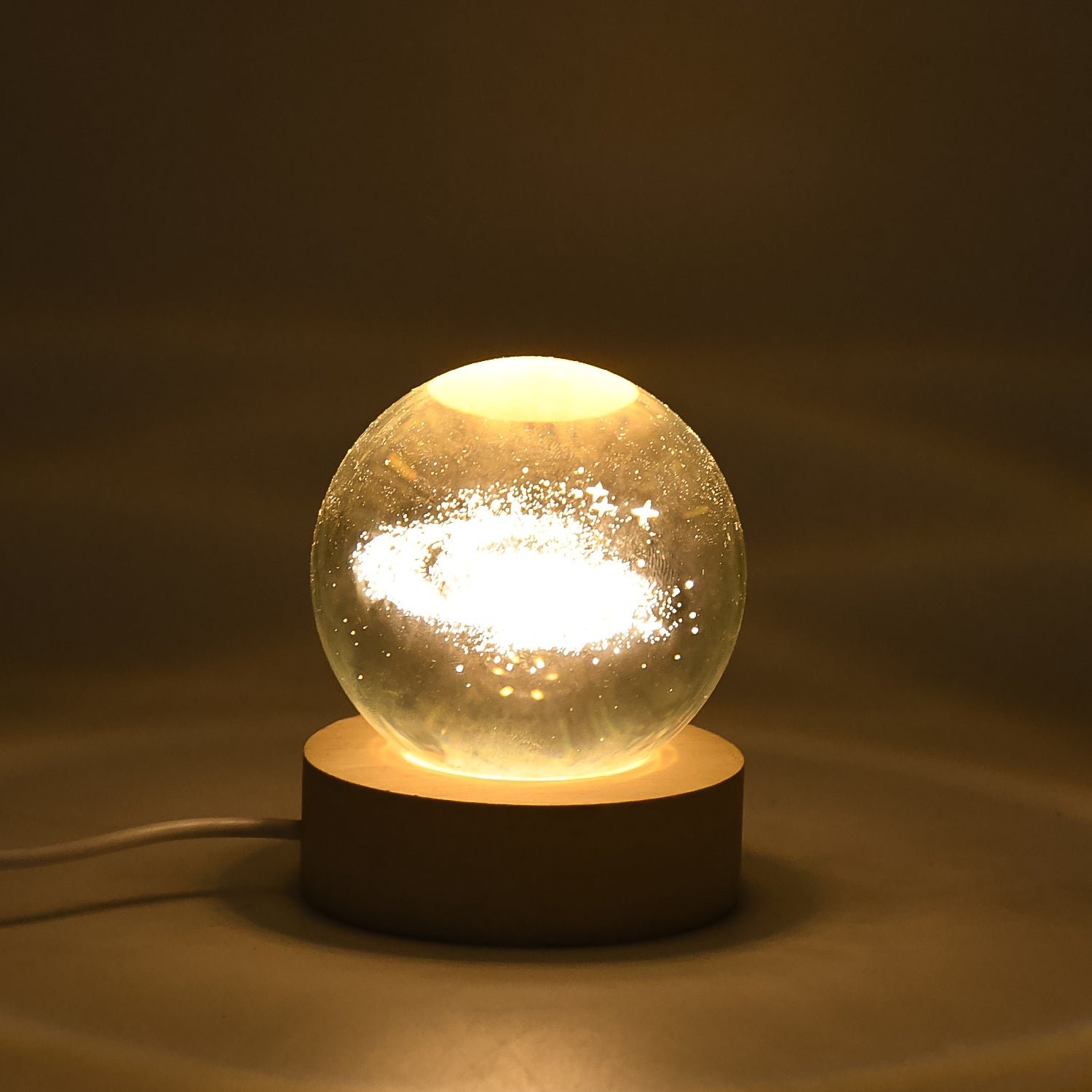 3D Crystal Ball Lamp – Magical Night Light & Elegant Decor