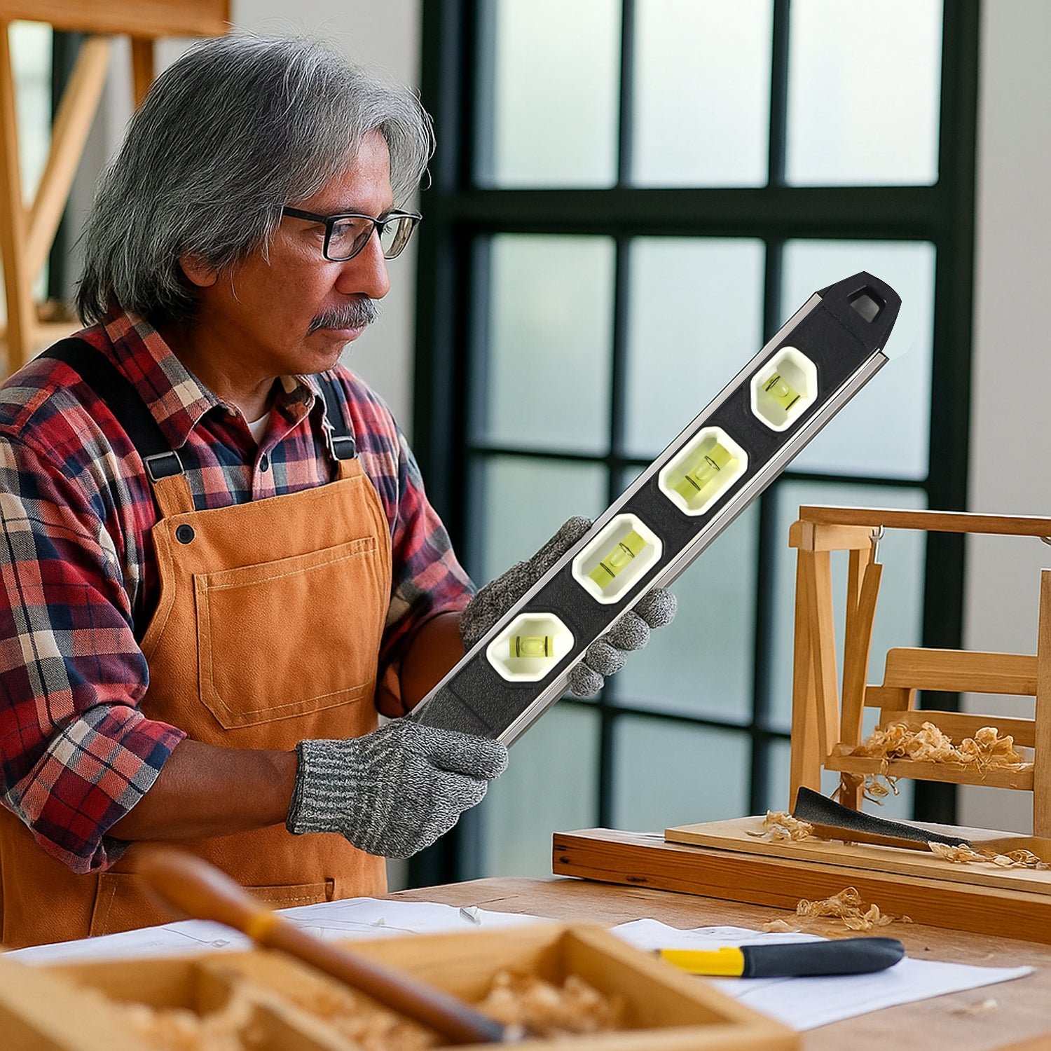 Aluminum Spirit Level – Precise 3-Bubble Measuring Tool