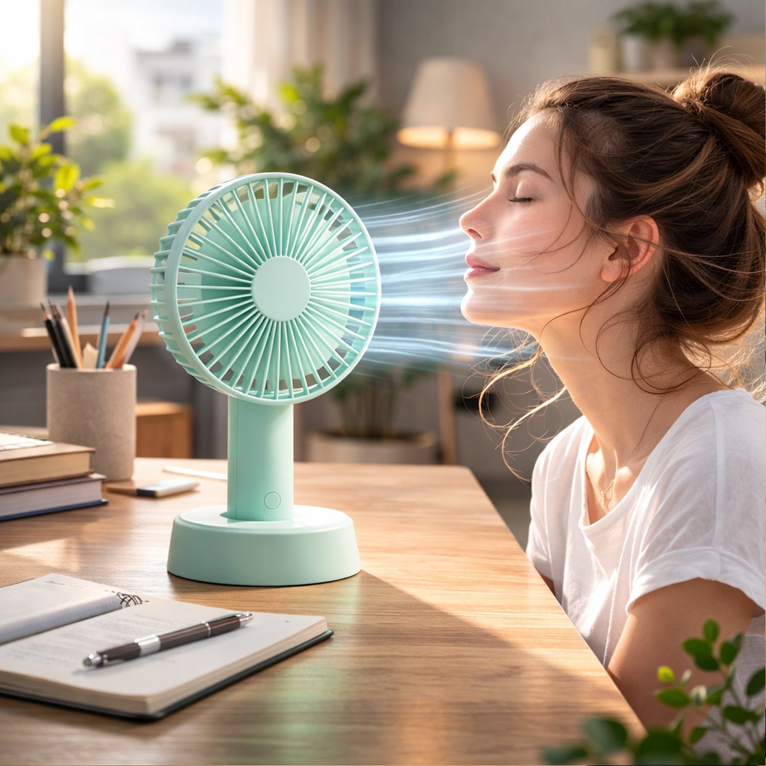 Portable Handheld Fan – Lightweight & Rechargeable Cooling | Storenzo