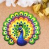Peacock Design Anti-Slip Floor Mat – Soft Velvet Touch