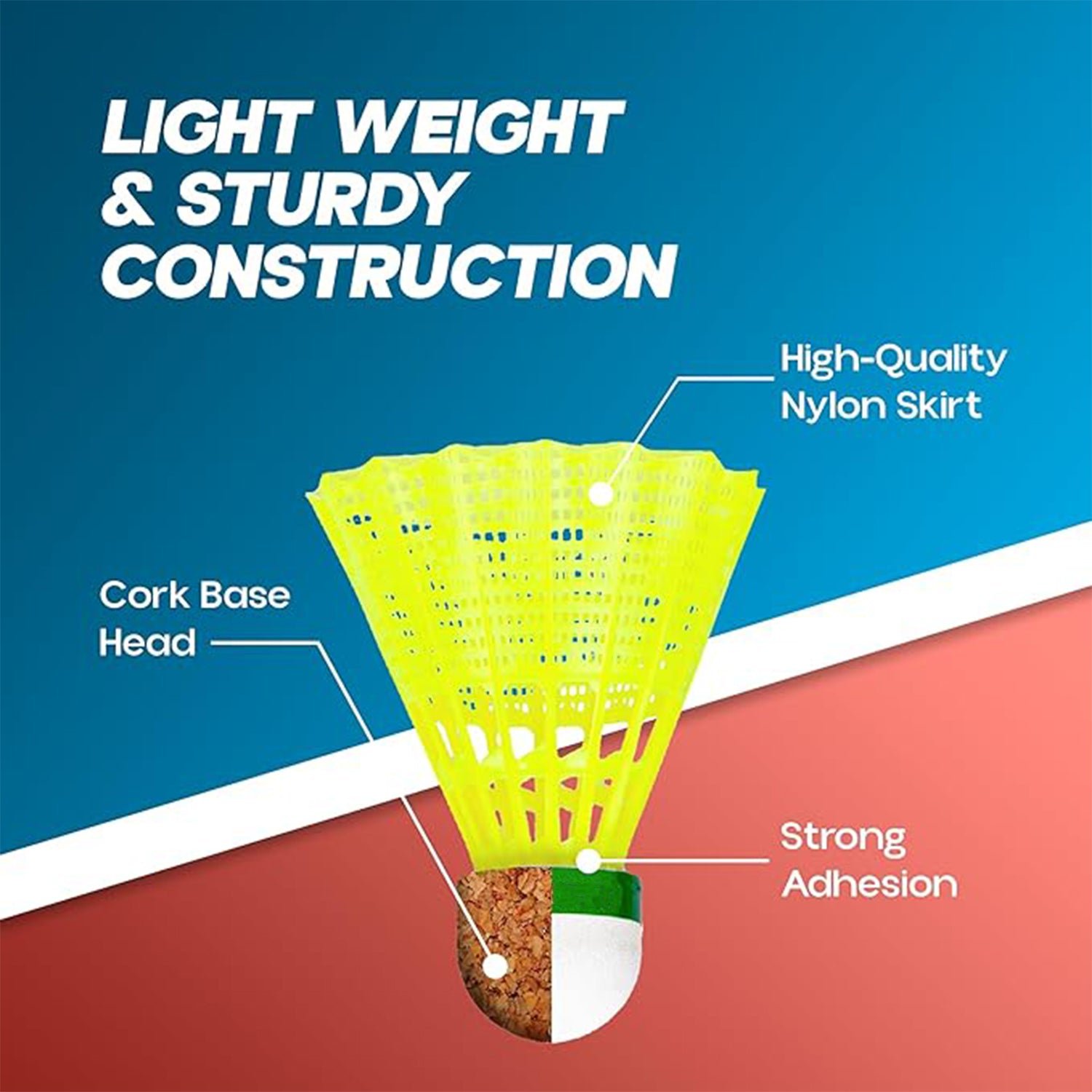 Plastic Shuttlecock – Durable & Consistent Flight (6 Pcs Set)