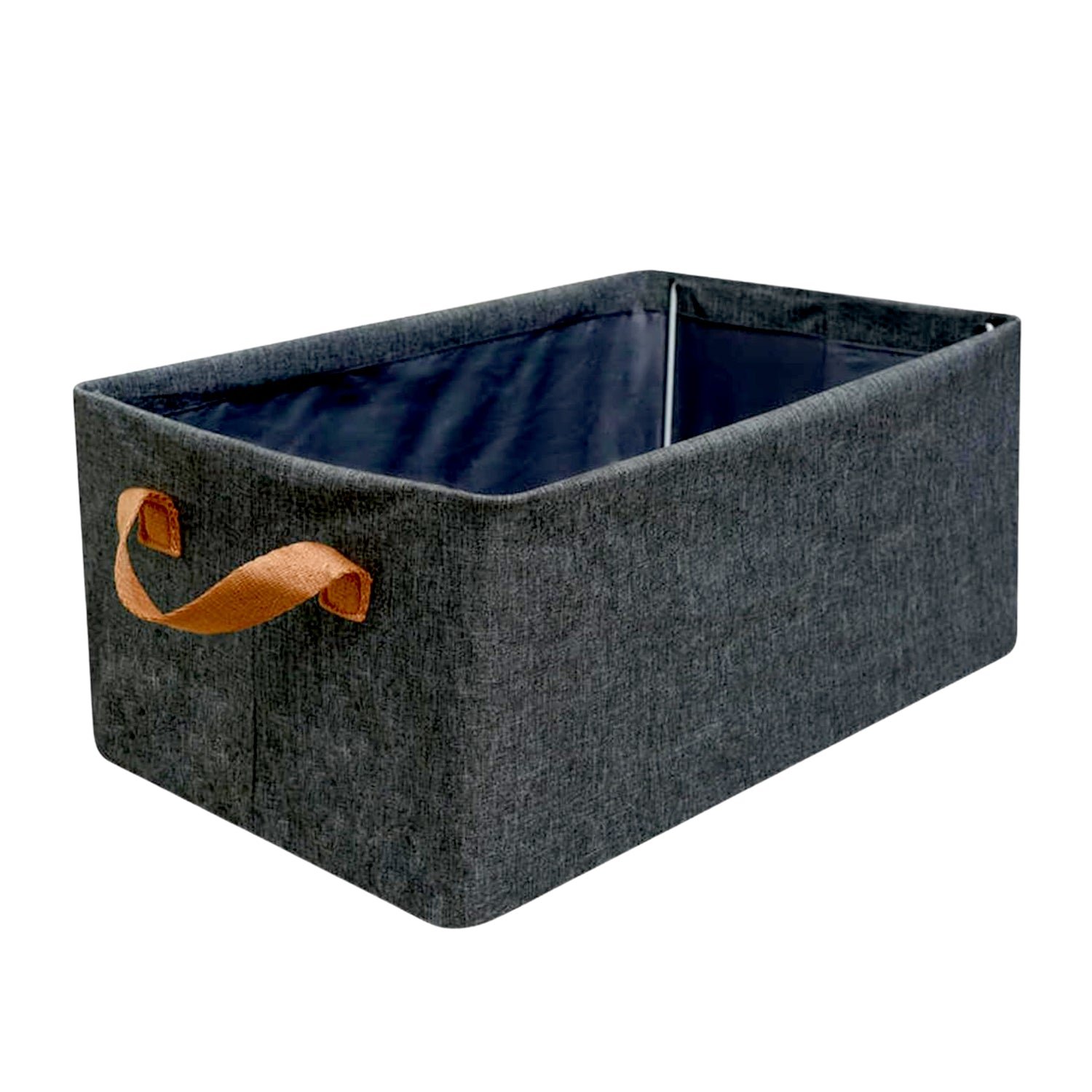 Foldable Storage Box – 46.5 cm Cotton Linen Organizer | Organivo