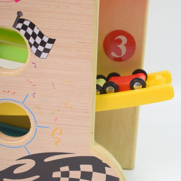 Wooden Ramp Racer – 4 Cars & Handle for Kids | Action Legion