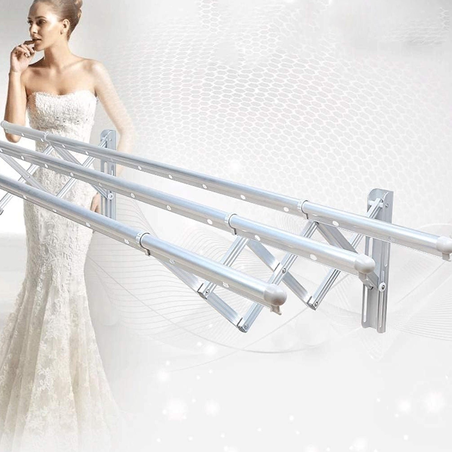 Foldable Clothes Rail – Stainless Steel Wall Mount | BathNova