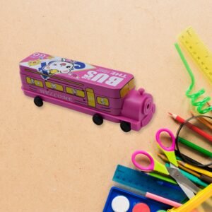 Metal Bus Pencil Case – Double Decker with Sharpener | Deskrova
