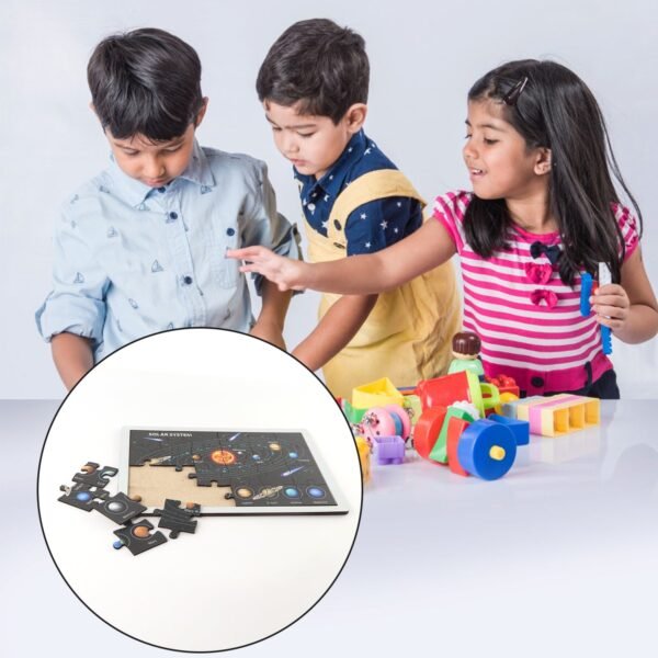 Solar System Puzzle for Kids – Educational Wooden Space Toy
