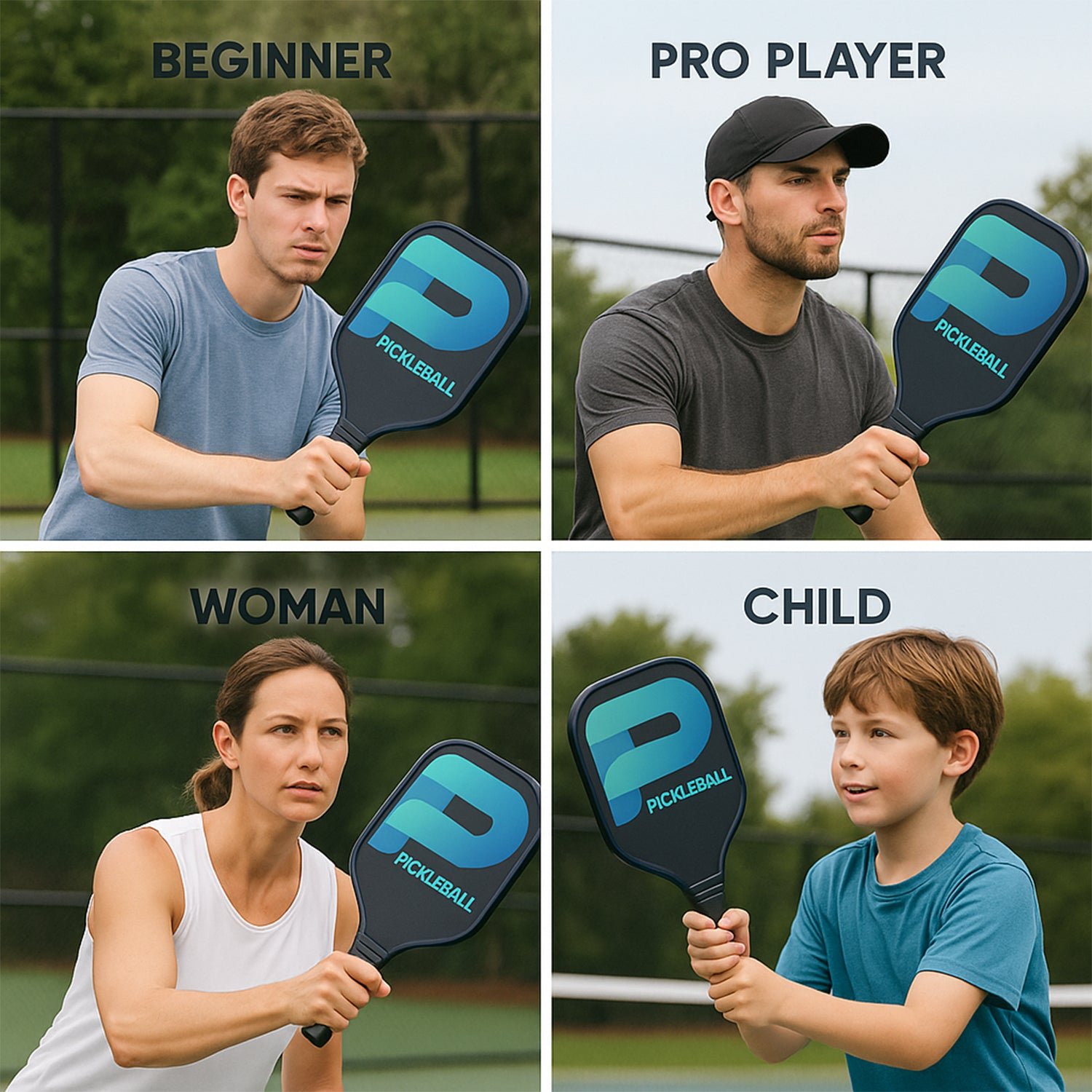 Fiberglass Pickleball Paddle – Cushioned Grip for Superior Control