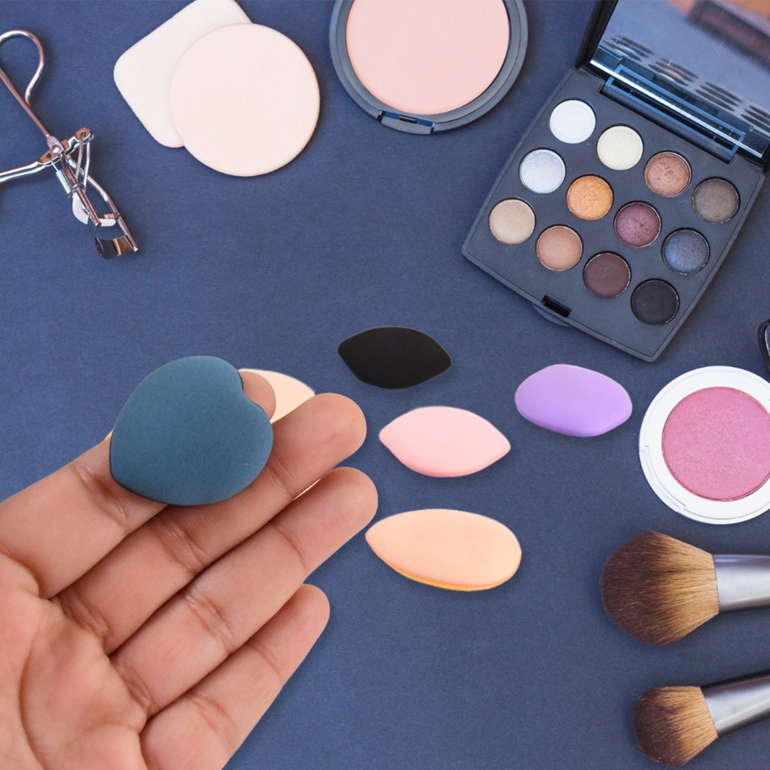 Mini Finger Powder Puff – Soft Makeup Sponges, 8 Pcs Set | BeautyBare