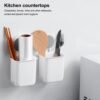 Wall Mounted Bathroom Organizer Cups for Space Saving and Decluttering