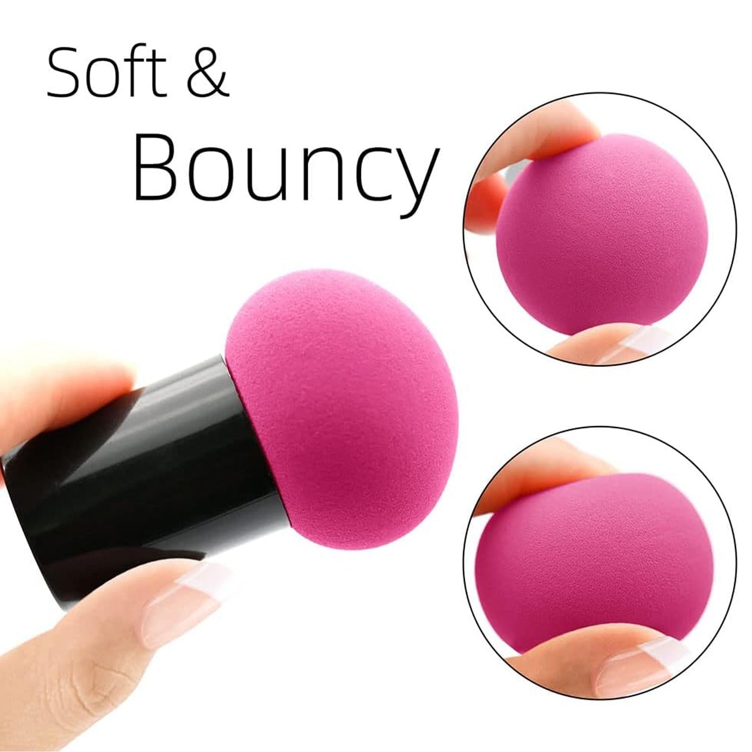 Makeup Sponge Puff with Handle – Ergonomic & Flawless Blending