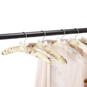Padded Floral Clothes Hanger – Satin-Cushioned, Non-Slip Support